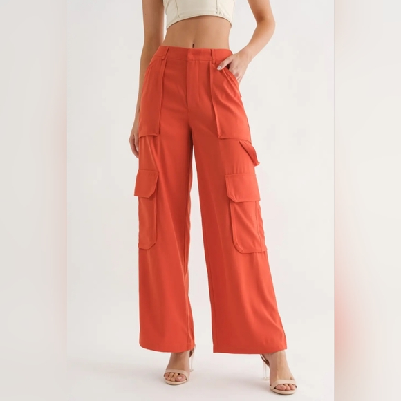 #226 🛑42 S,M FABULOUS CHIC CARGO PANTS BEST WIDE LEG CARGO PANTS - Picture 12 of 12